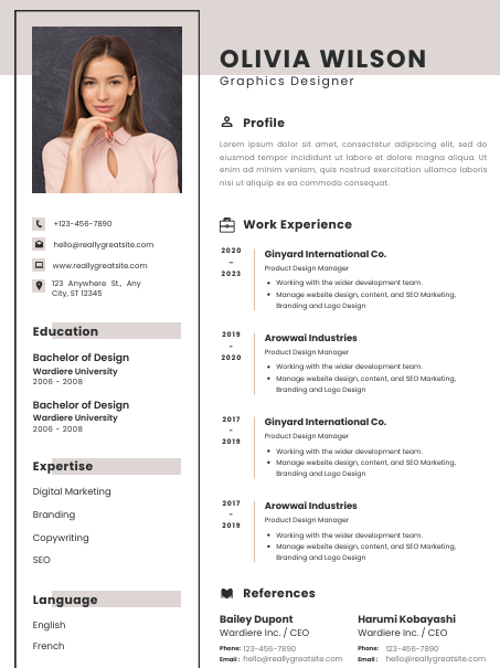 Simple Professional CV Template